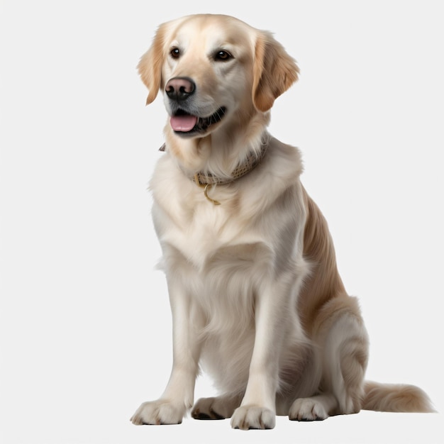 foto un cane su sfondo bianco