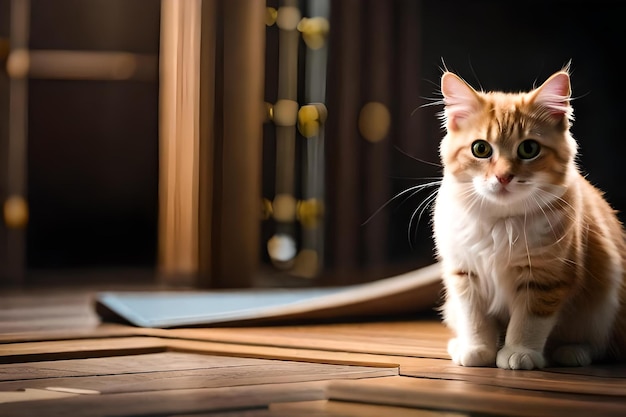 foto un gatto e un topo si guardano l'un l'altro