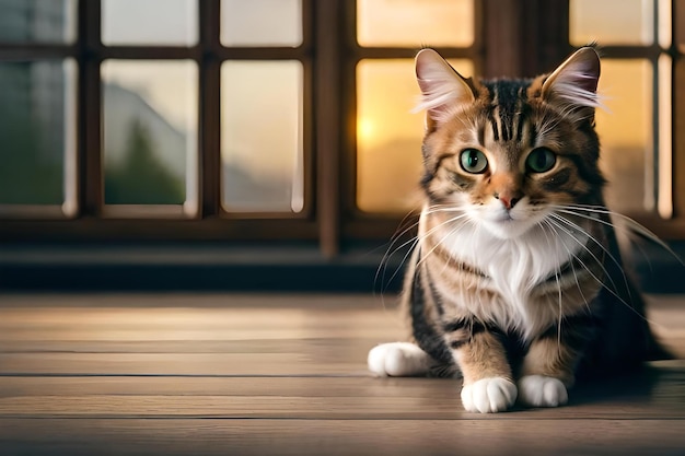 foto un gatto e un topo si guardano l'un l'altro