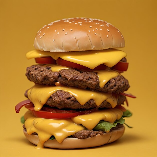 Foto un incredibile delizioso cheeseburger