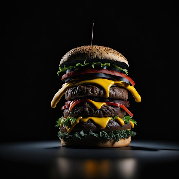 Foto un incredibile delizioso cheeseburger