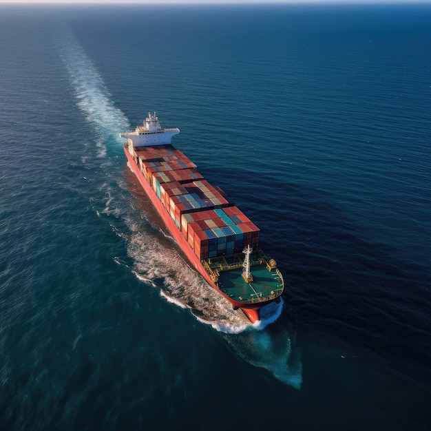 FOTO Una nave sta navigando nell'oceano con la scritta shipping sul lato