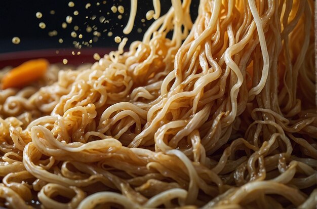 foto vibrante di Boiling Ramen Noodles