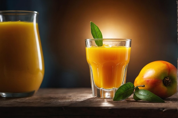 foto vibrante di Mango Juice Glass Sunshine