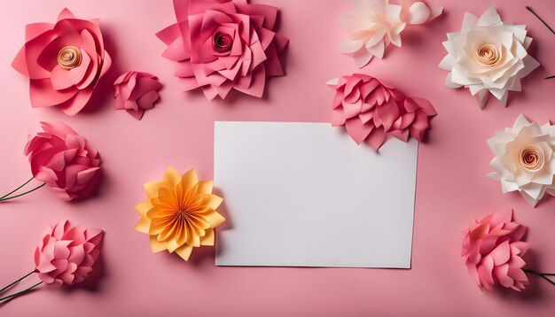 foto vista dall'alto del mese e dei fiori per la festa della donna