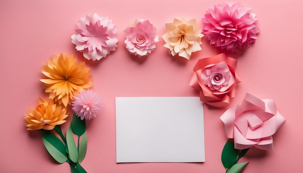 foto vista dall'alto del mese e dei fiori per la festa della donna