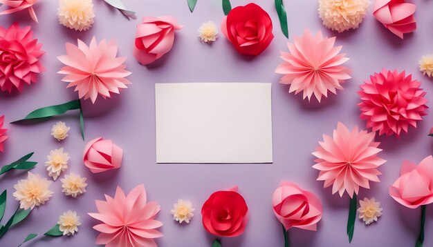 foto vista dall'alto del mese e dei fiori per la festa della donna