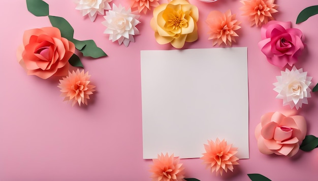 foto vista dall'alto del mese e dei fiori per la festa della donna