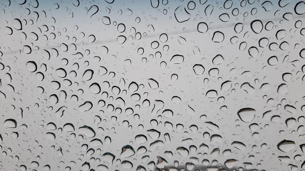 Fotofono, Gocce su vetro, gocce d'acqua grandi, gradiente blu e bianco.