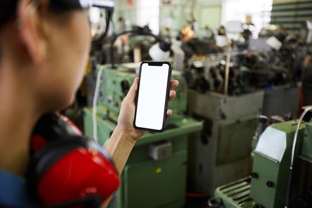 Fotografare il posto di lavoro del negozio di fabbrica