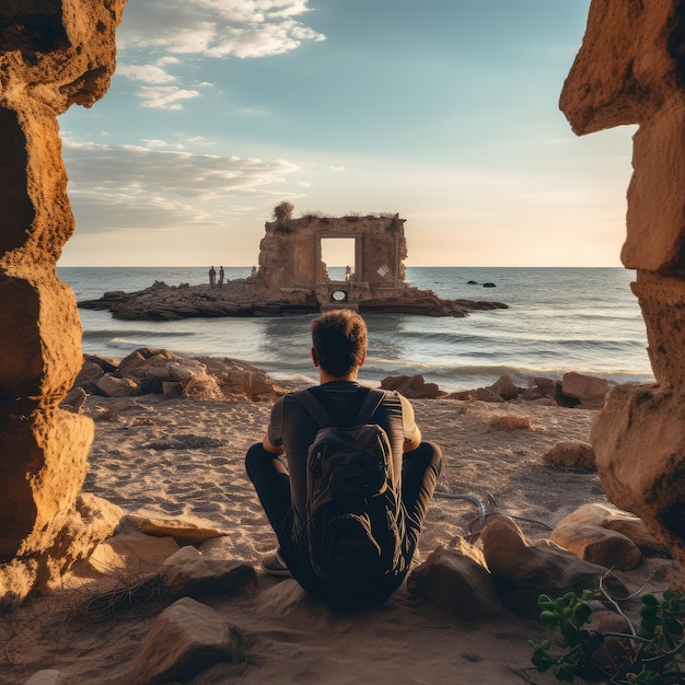 fotografare in mezzo alla spiaggia