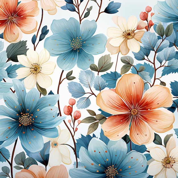 Fotografia a disegno di fiori estivi
