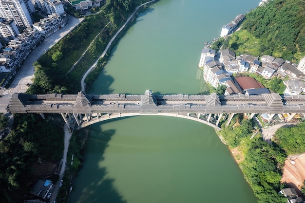 Fotografia aerea del panorama del paesaggio di Liuzhou Sanjiang