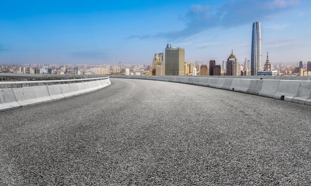 Fotografia aerea dello skyline del paesaggio architettonico del centro finanziario di Tianjin