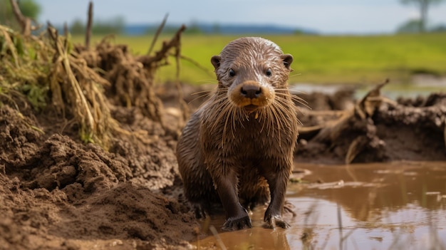 Fotografia affascinante di lontre Nikon D850 brilla nello stile National Geographic