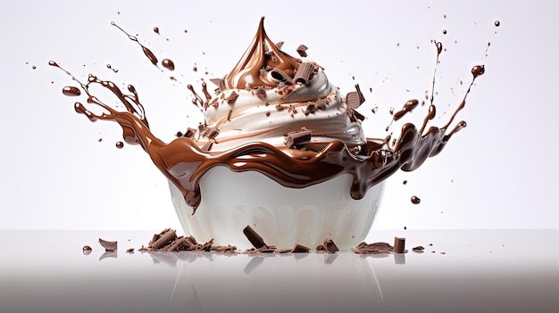 Fotografia alimentare professionale di crema al cioccolato
