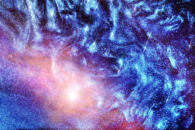 Fotografia astronomica dell'universo in una galassia lontana con nebulose e stelle