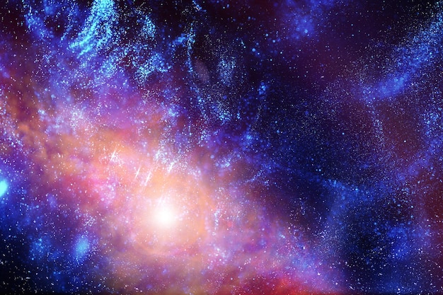 Fotografia astronomica dell'universo in una galassia lontana con nebulose e stelle