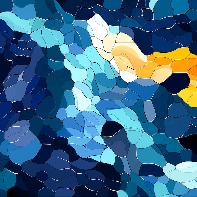 Fotografia blu texture grunge sfondo astratto vintage pattern senza cuciture generato da AI