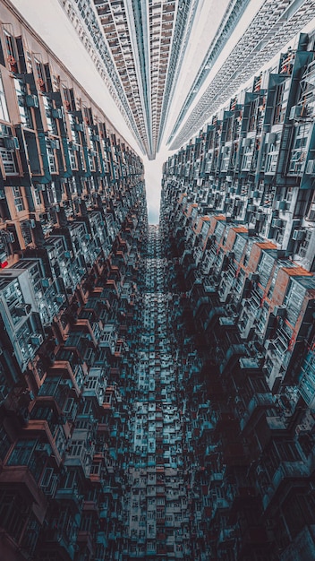 Fotografia completa degli edifici della città