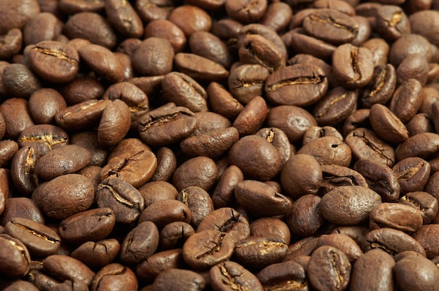 Fotografia completa dei chicchi di caffè