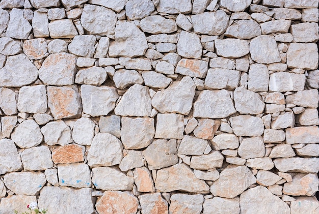 Fotografia completa del muro di pietra
