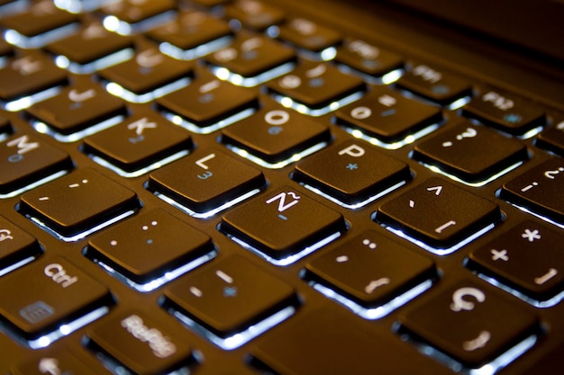 Fotografia completa della tastiera del computer
