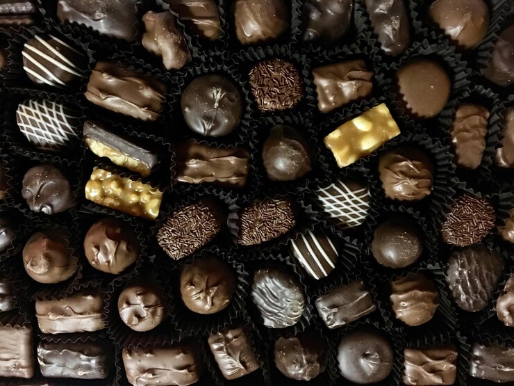 Foto fotografia completa della torta di cioccolato