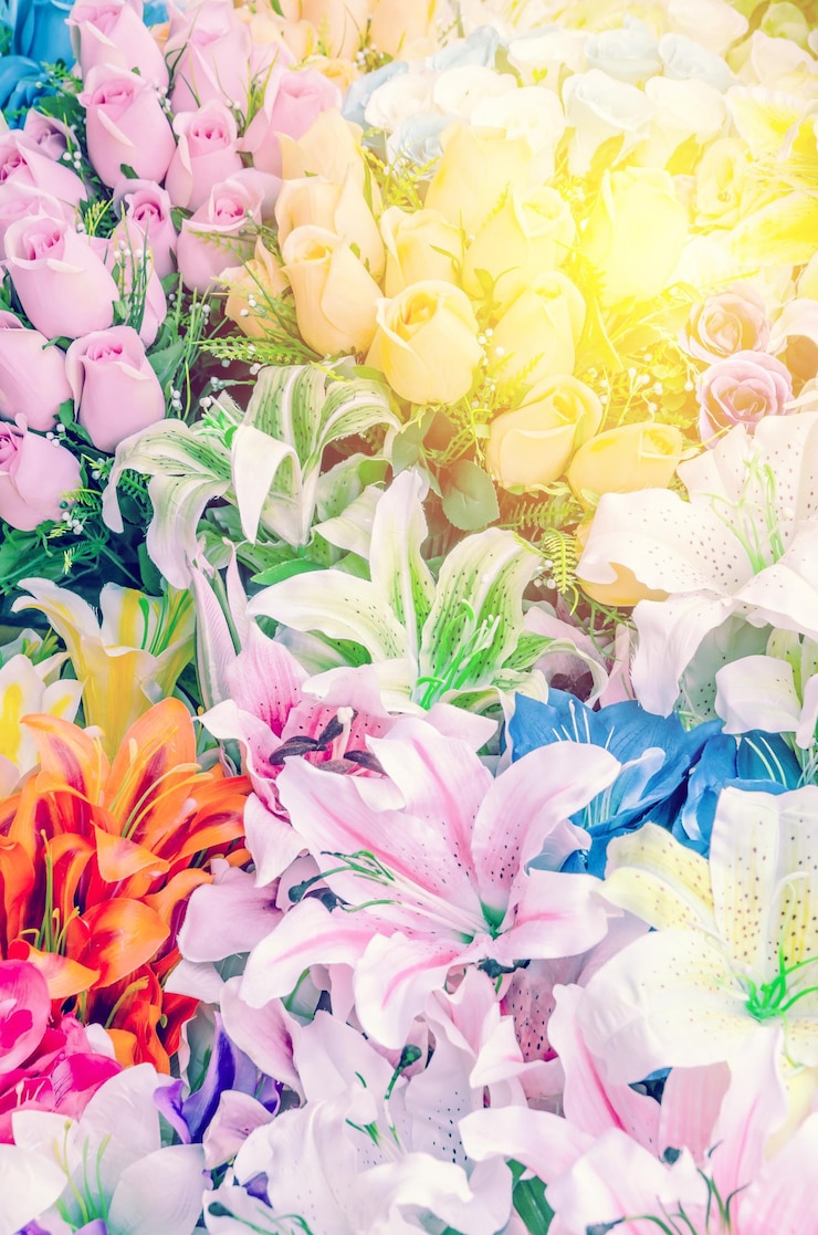 Foto fotografia completa di fiori multicolori