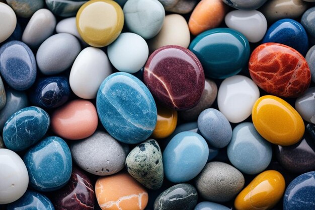 Fotografia completa di rocce multicolori