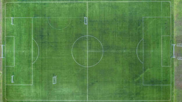 Fotografia completa di un campo da calcio