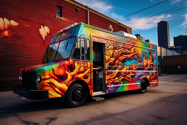 Fotografia culinaria del food truck di Detroit