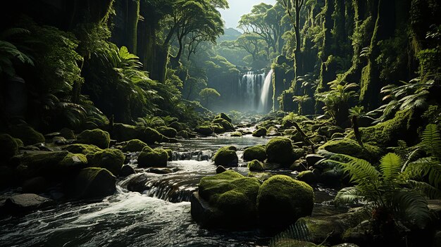 Fotografia del primo piano di una cascata