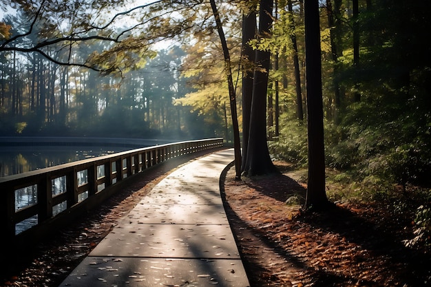 Fotografia del sentiero della Greenway di Raleigh