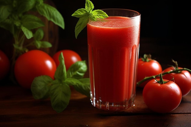 Fotografia del succo di pomodoro rinfrescante