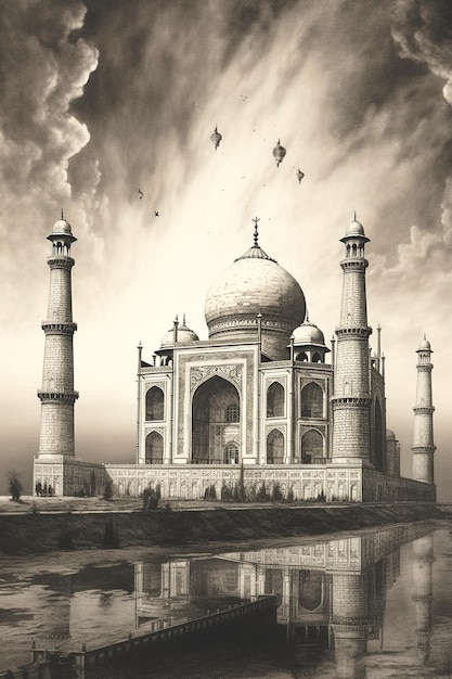 fotografia del Taj Mahal