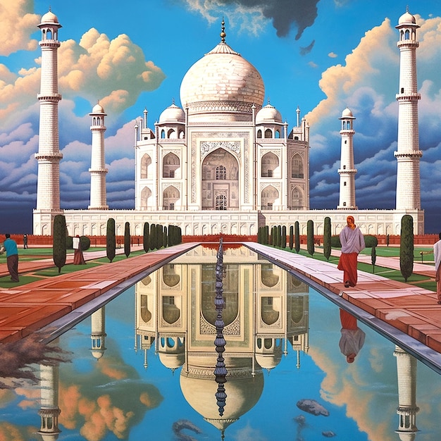 fotografia del Taj Mahal