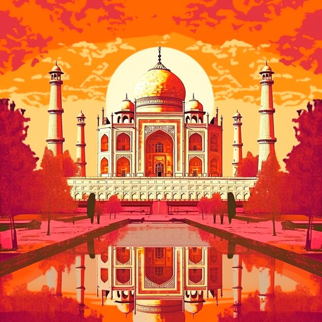 fotografia del Taj Mahal