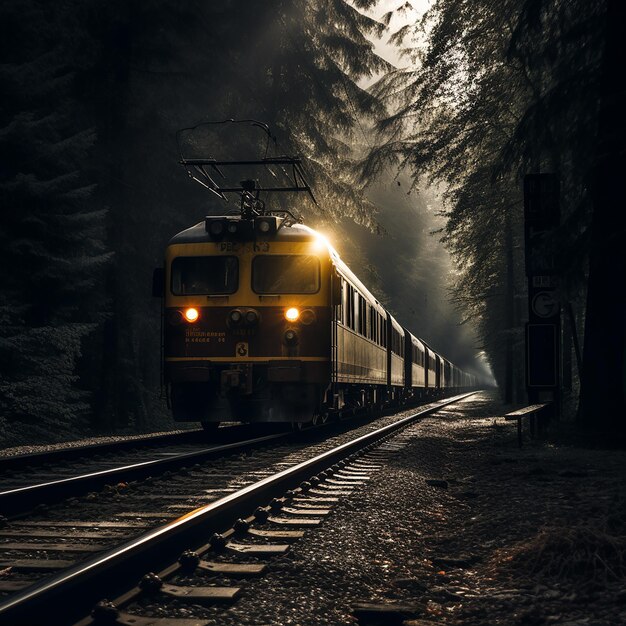 Fotografia del treno in pista