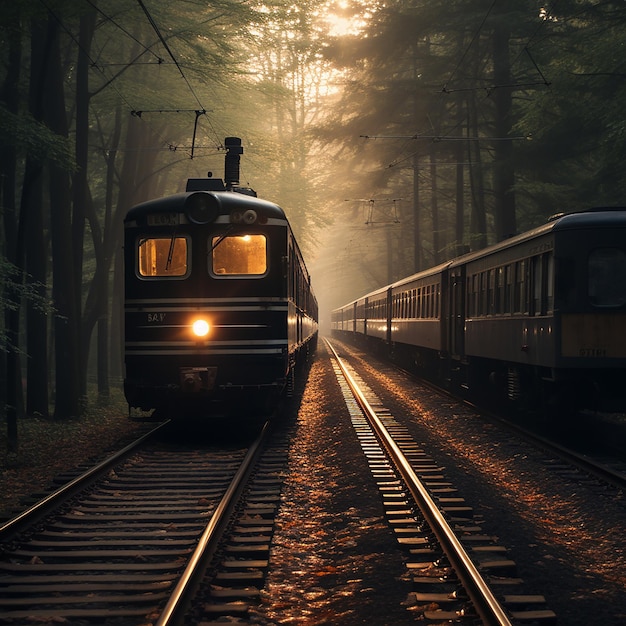 Fotografia del treno in pista