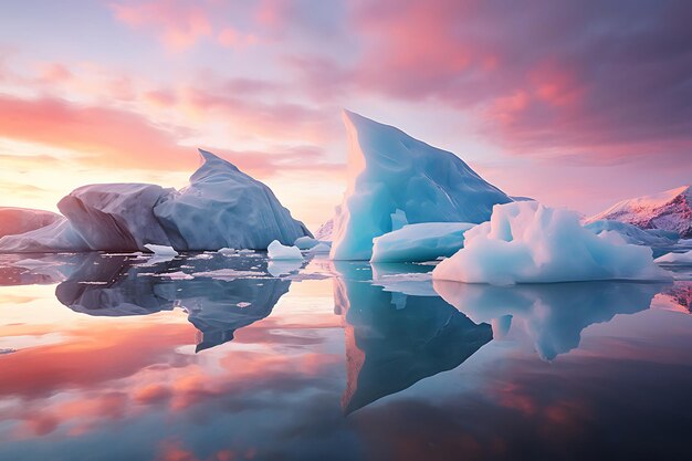 Fotografia dell'acqua ghiacciata del paradiso artico