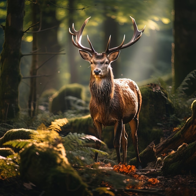 Fotografia della fauna selvatica di un cervo nella foresta