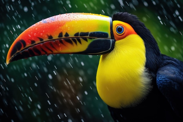 Fotografia della fauna selvatica Tucan AI generativa