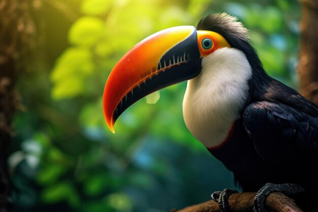 Fotografia della fauna selvatica Tucan AI generativa