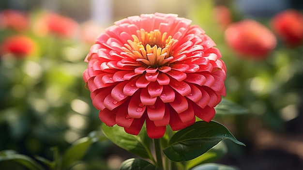 Fotografia della luce naturale della zinnia