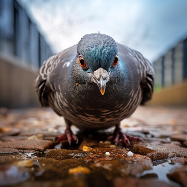 Fotografia della vita selvatica dei piccioni hdr 4k