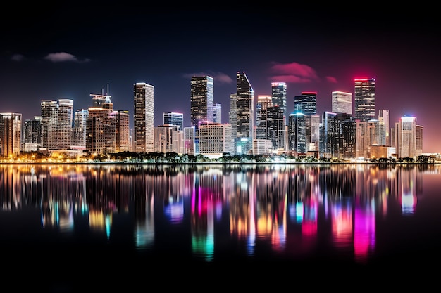 Fotografia dello skyline del centro di Miami