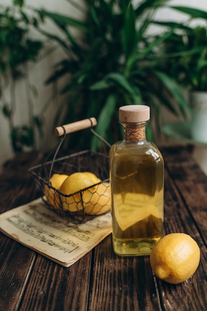 fotografia di cibo bevanda con agrumi limone fresca e sana