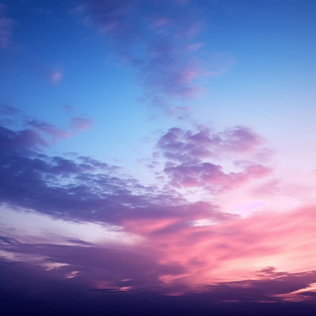 Fotografia di cielo e mare colorati AIGenerato