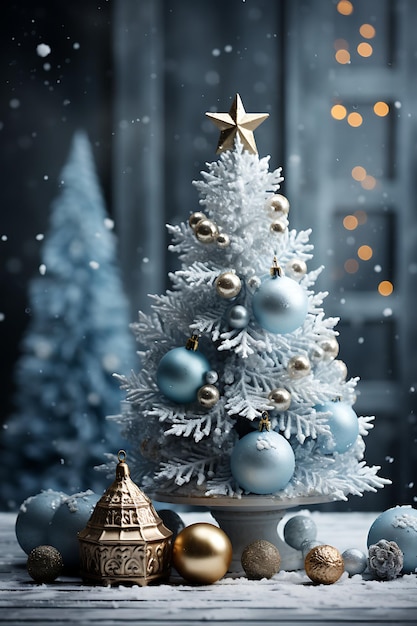 Fotografia di decorazione dell'albero di Natale Nordic Frost